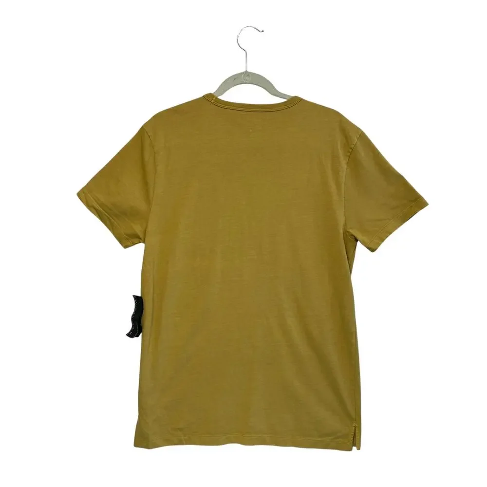 Banana Republic Supima Cotton Authentic Tee NWT Men's Sz M Mustard Yellow Dyed